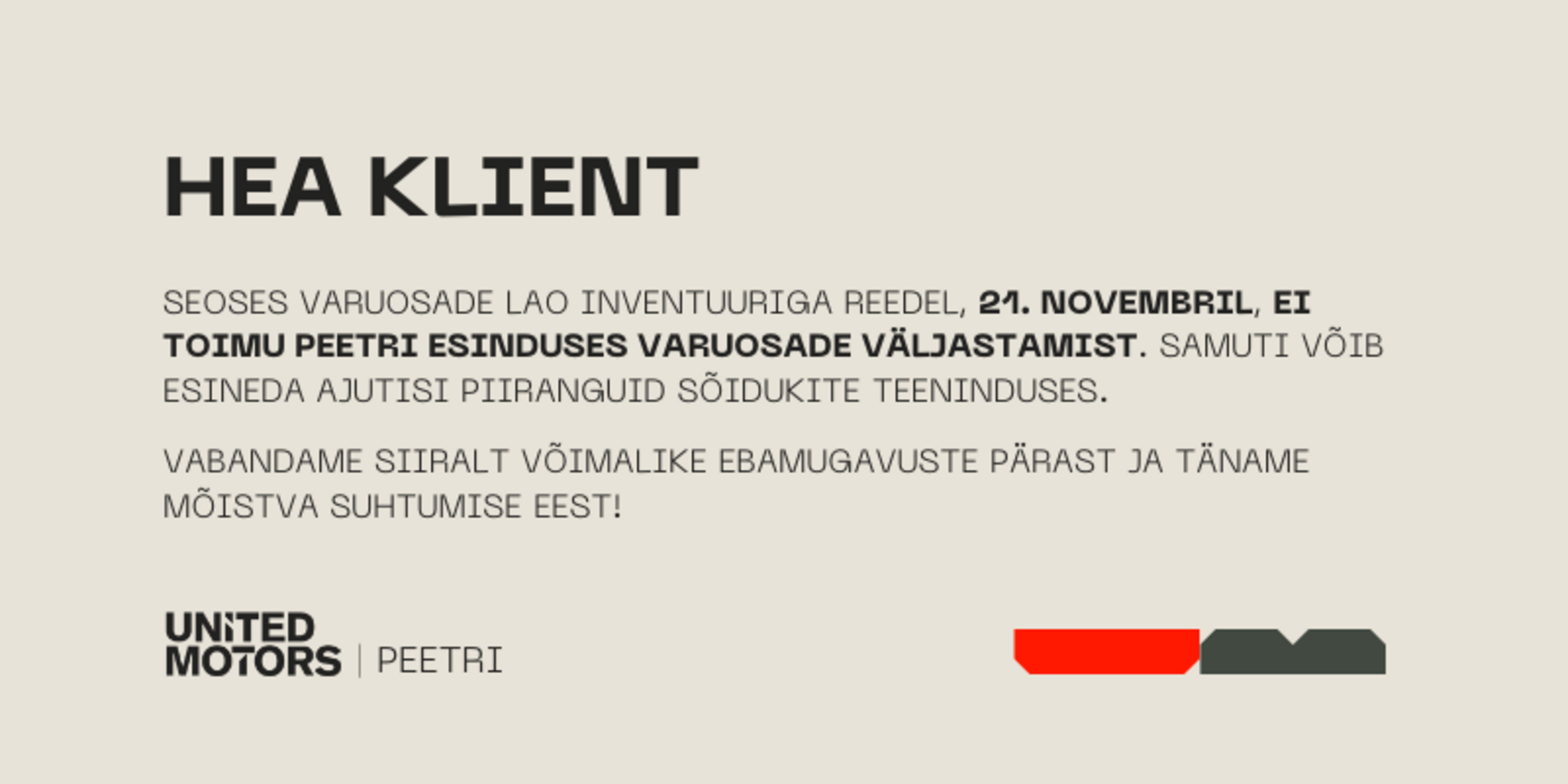 VO inventuur | Peetri | 21.11