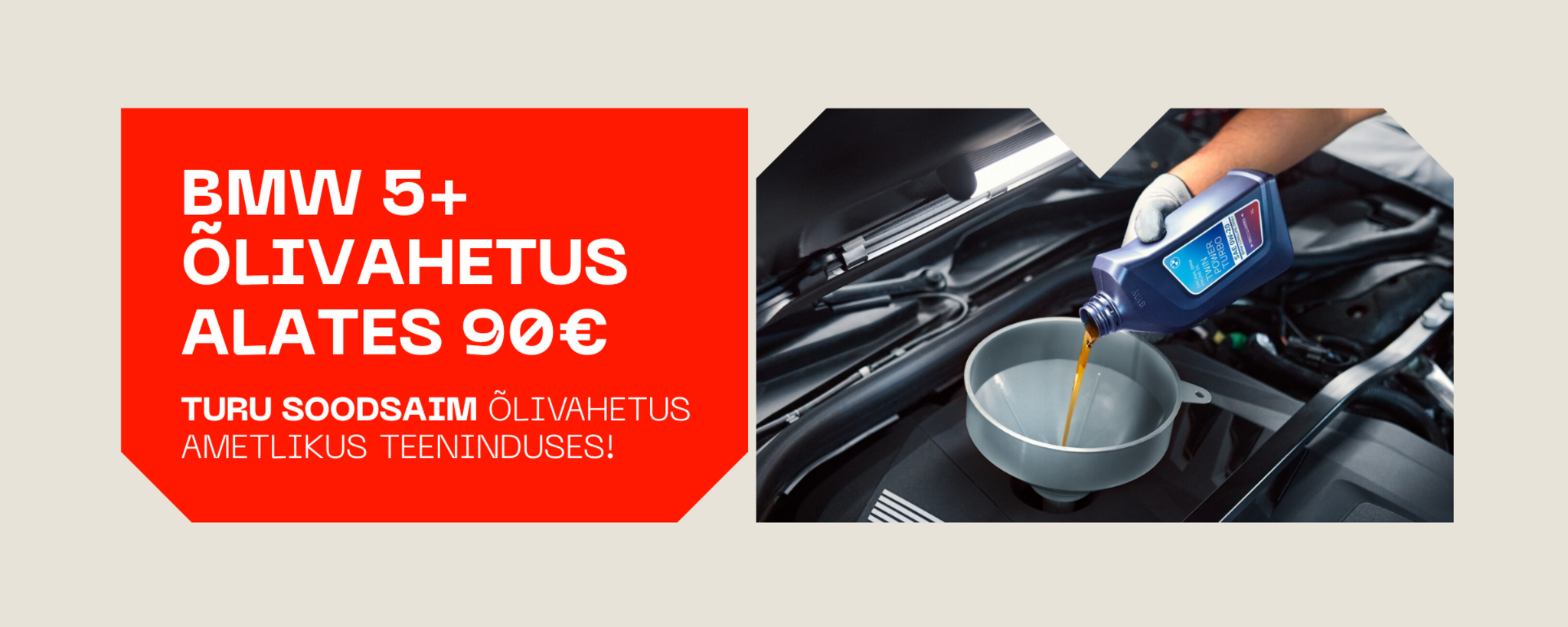 BMW 5+ õlivahetus alates 90€
